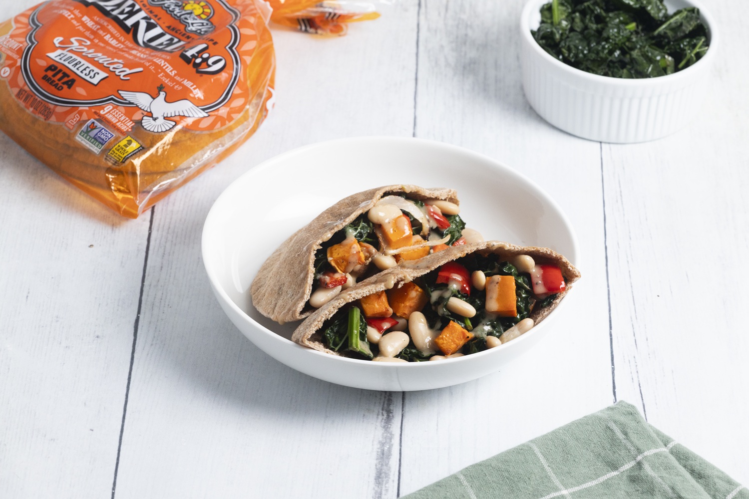 pita bread stuffed with roasted veggies