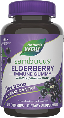 Product shot of Nature's Way Sambucus Elderberry Immune Gummy