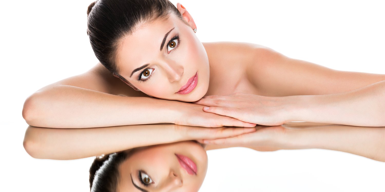 a young woman with healthy skin and lips