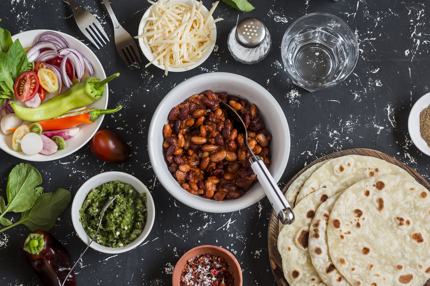ingredients for vegetarian tacos