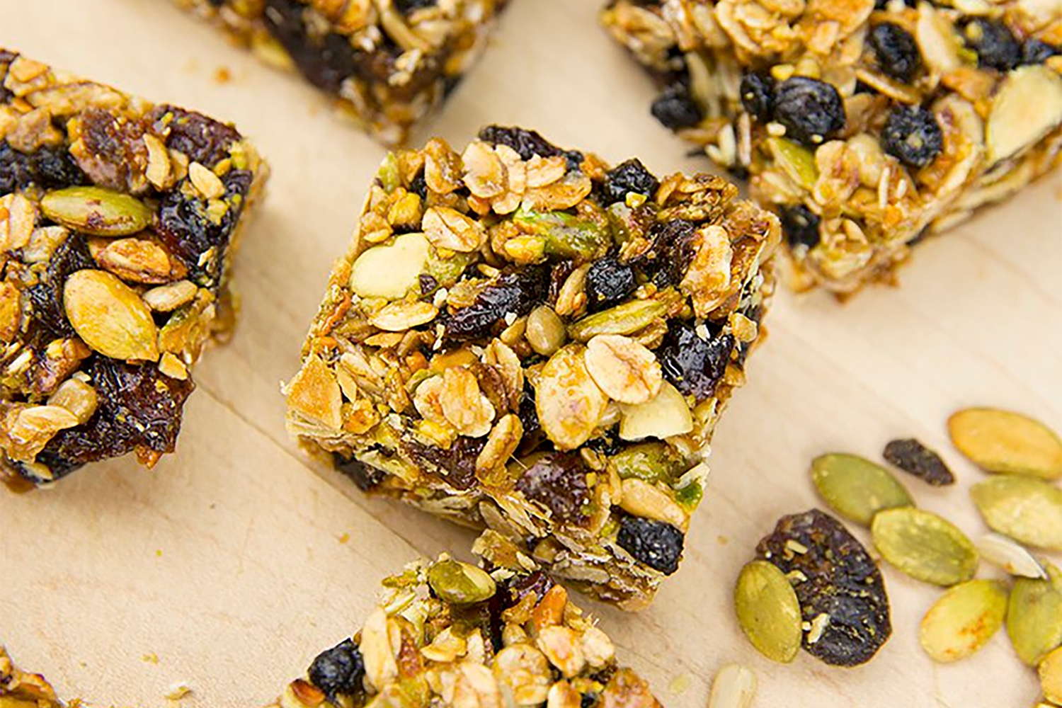granola bars with berries and nuts