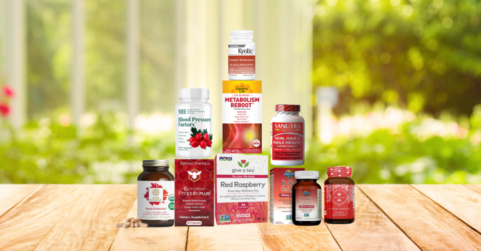 assortment of all-natural products