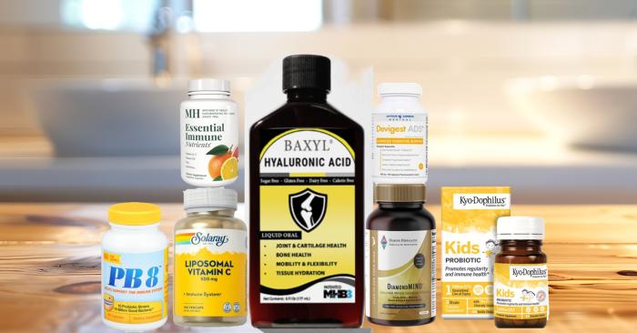 assortment of all-natural products