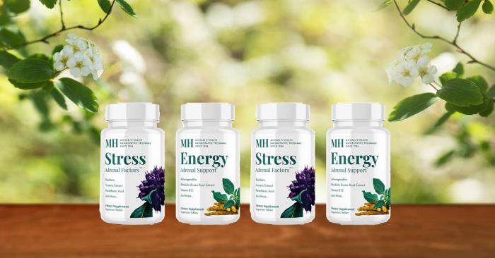four bottles of supplements