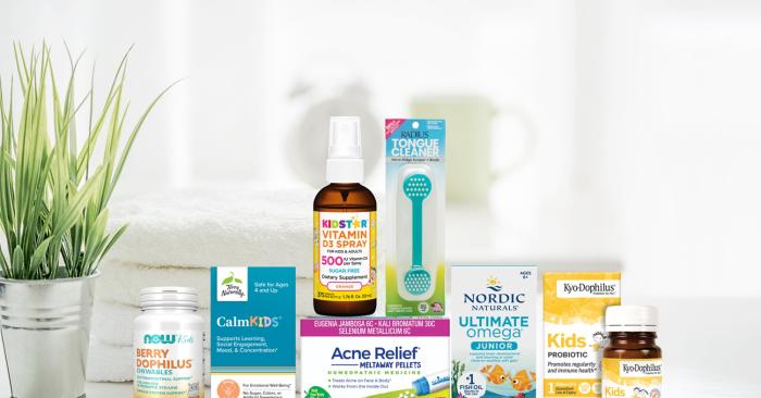 assortment of supplements and all-natural products