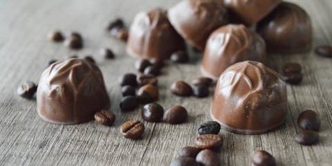 Chocolate Truffles and Coffee Beans.