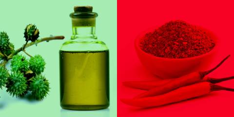 castor oil & cayenne pepper