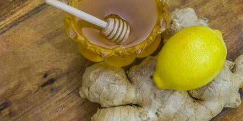 Ginger lemon tea for soothing and upset stomach