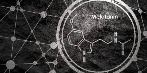 a diagram of a melatonin molecule