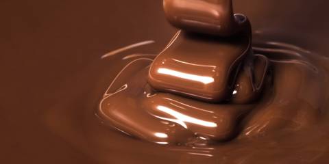 Melted chocolate drizzled