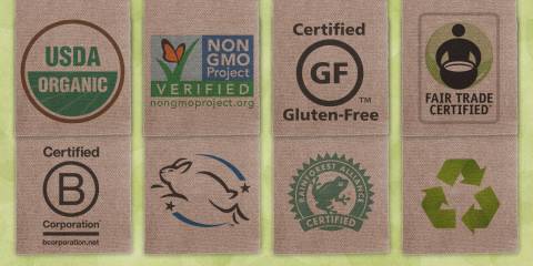 Natural products labels