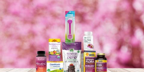 assortment of supplements and all-natural products