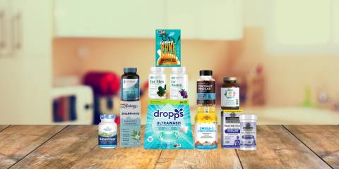 a variety of all-natural supplements, foods, and cleaning supplies