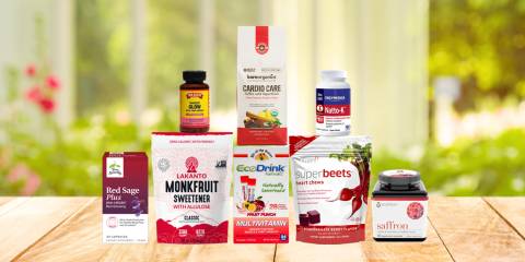a selection of supplements and superfoods for heart health and more