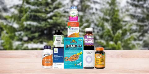 a wide variety of all-natural supplements and some cereal