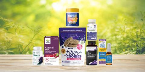 a collection of all-natural foods and supplements