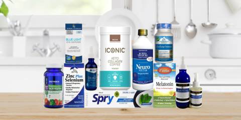a variety of all-natural supplements and body care products