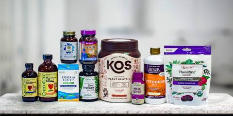 a selection of all-natural immunity supplements and a few other things