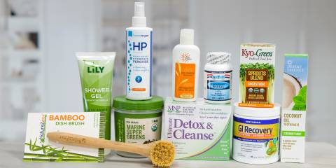 All natural products for cleaning, detox, and body care