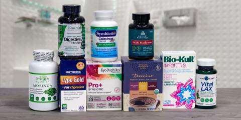 a selection of all-natural digestive support