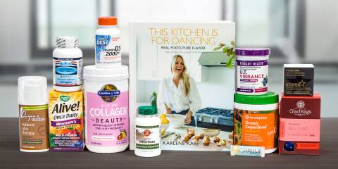 A grab-bag of all-natural supplements, personal care products, and superfoods