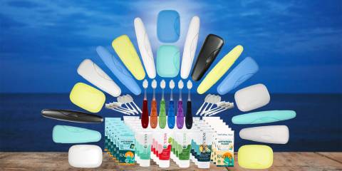 a collection of oral care products from Radius