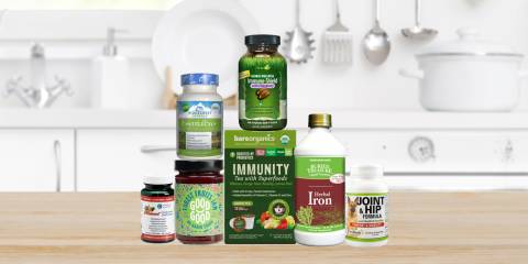 a variety of all-natural supplements, including for immunity