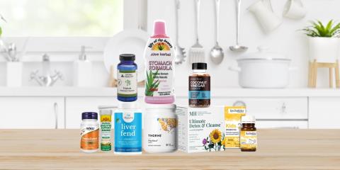 assortment of supplements and natural products