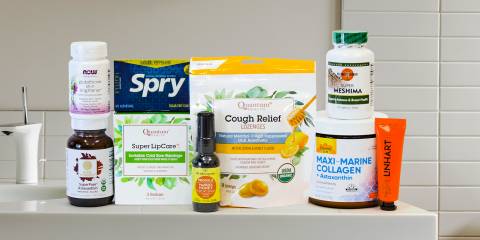 a selection of natural body care products and supplements