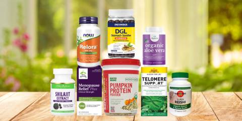 a variety of all-natural supplements