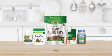 a selection of all-natural supplements and foods