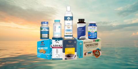 a variety of all-natural supplements, body care products, and foods