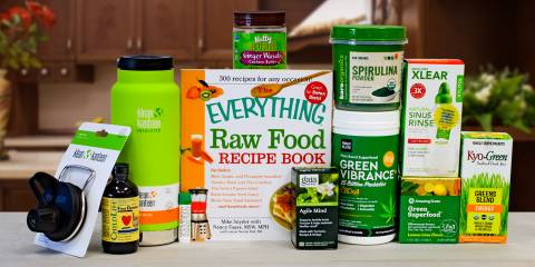 a wide variety of green superfoods and several other all-natural products