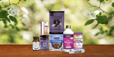 a selection of high-quality foods, flavors, and natural supplements