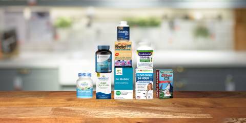a selection of all-natural supplements