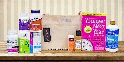 a selection of all-natural products for womens' health