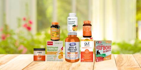 a variety of all-natural supplements and foods