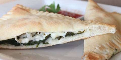 fresh homemade miniature calzones