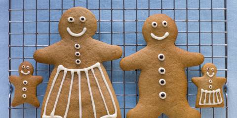 a family of gingerbread people