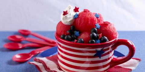 a patriotic mug of fruit