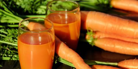 well-blended smoothies with fresh carrots