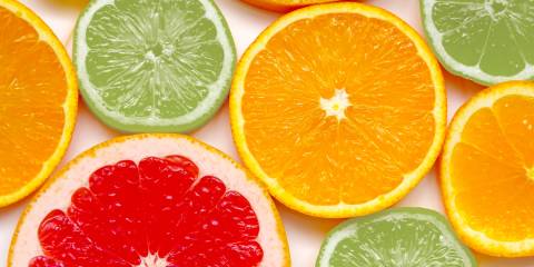 slices of orange, grapefruit, and lime