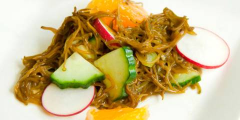 Mekabu Cucumber Orange Salad
