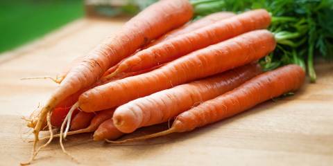 a pile of fresh carrots