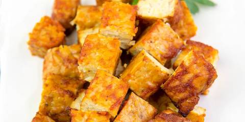 grilled and seasoned tempeh