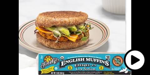a vegetarian patty on an english muffin