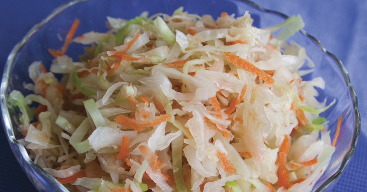 Crispy Cabbage Carrot And Kraut Salad Taste For Life 