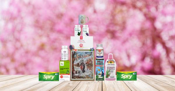 a variety of all-natural supplements and some other goodies