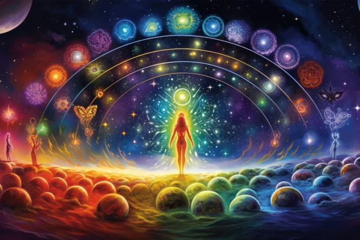the divine feminine walking a path of cosmic spheres