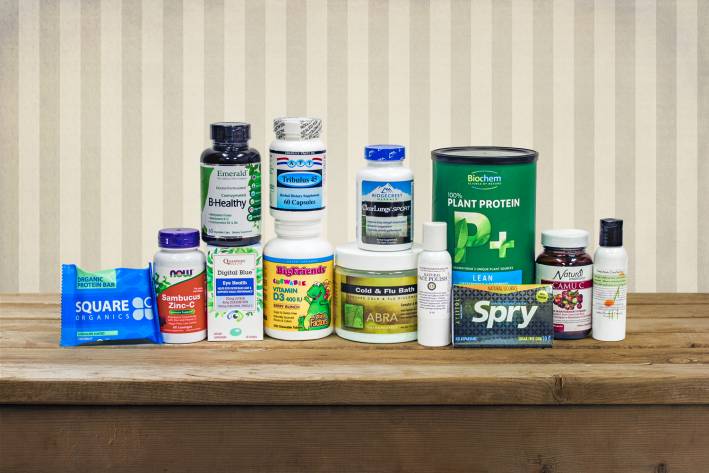 A wide variety of all-natural supplements, and more
